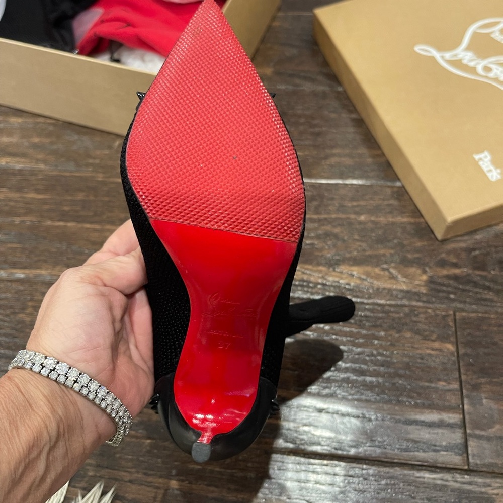 Christian Louboutin studded sock ankle bootie - Picture 8 of 12